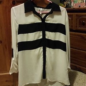 Black & White Dressy Blouse